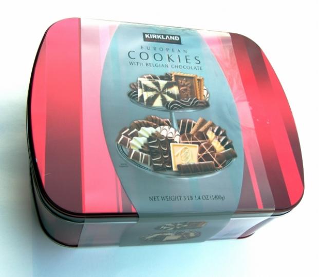 A box of Kirkland cookies available at Costco.