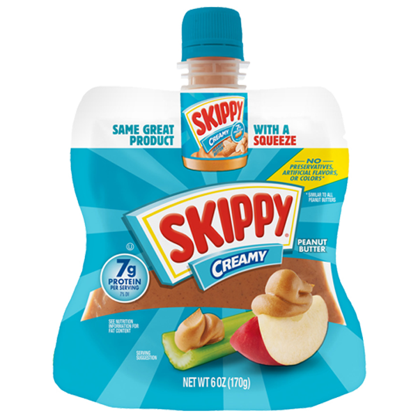 Skippy squeezable peanut butter.