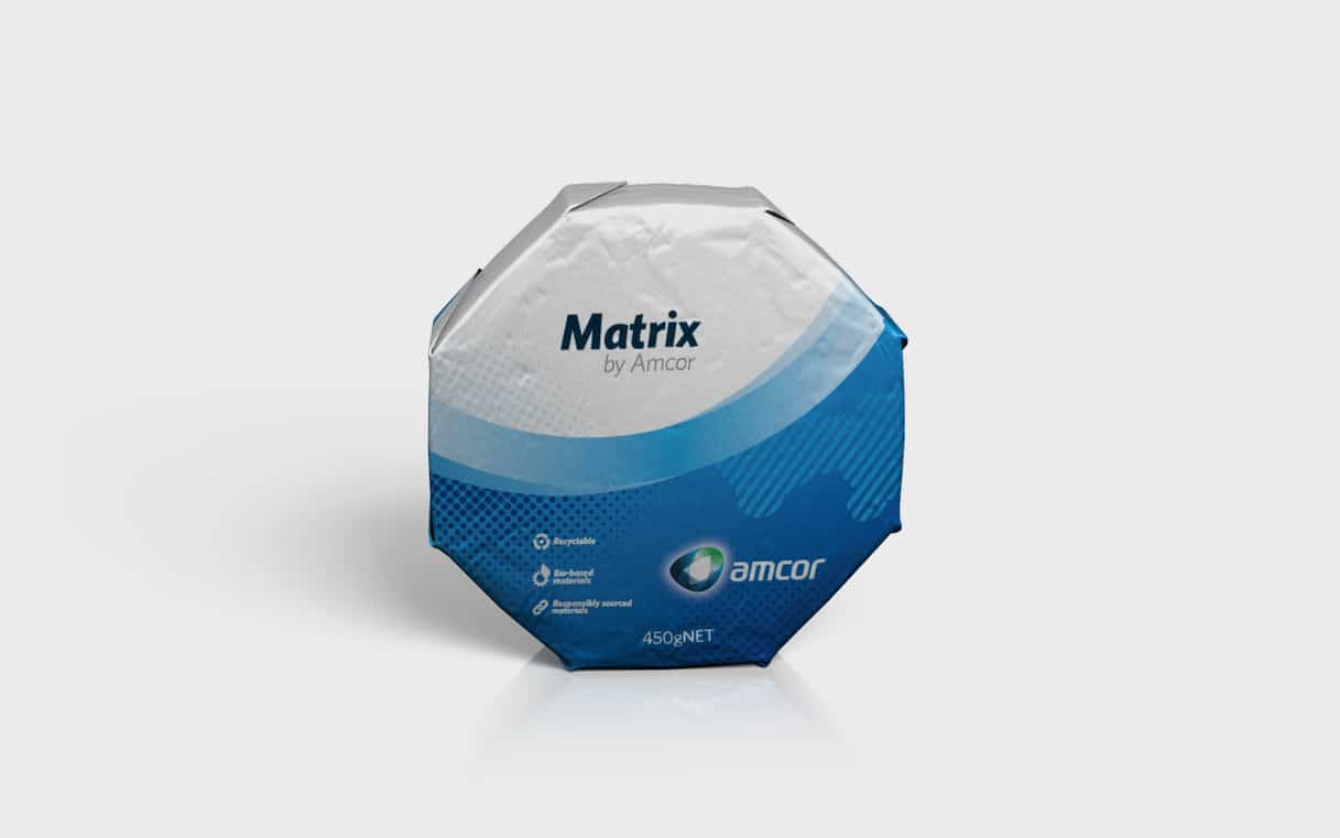 Matrix-paper-based recyclable cheese wrap BY Amcor