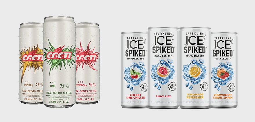 Cacti and Ice Spiked in cans