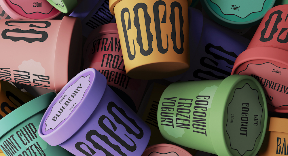 Playful Typography Takes the Spotlight in New Concept from Coco Frozen Yogurt