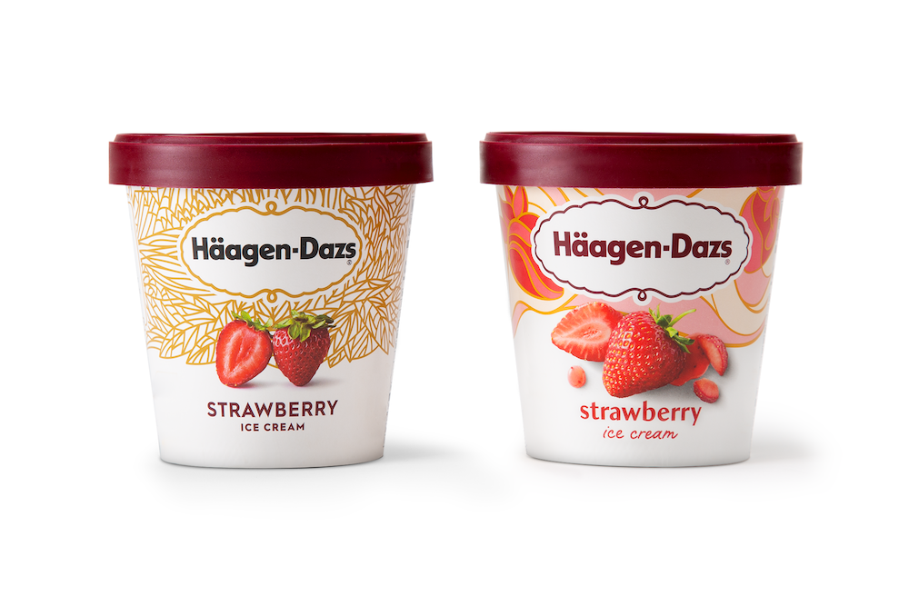 Häagen-Dazs Updates Packaging with New Photography, Modified Logo