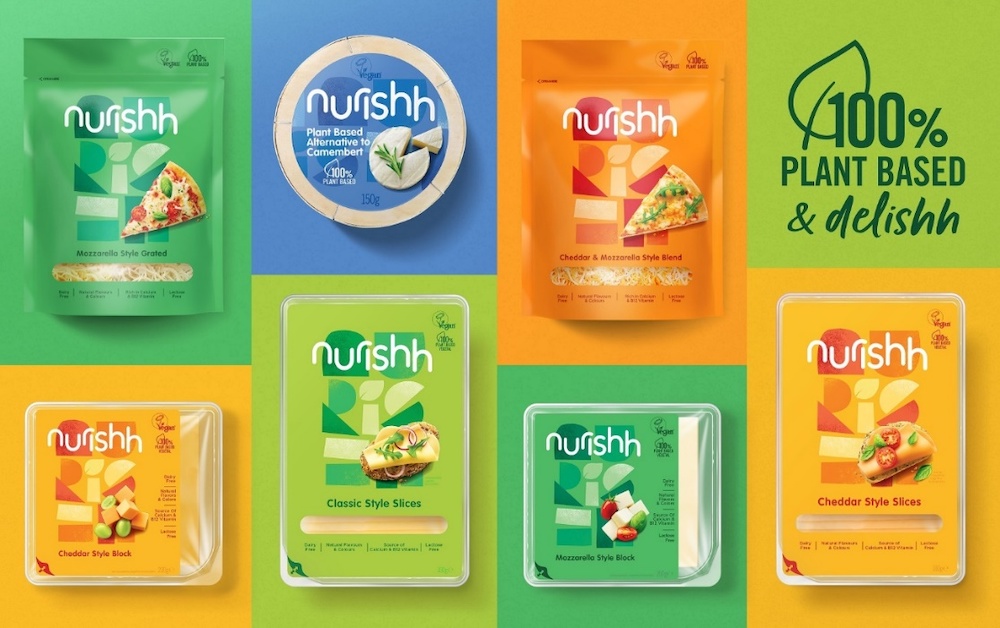 Nurishh Introduces Branding for Plant-Based Cheese Range